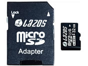 Lazos microSDHCJ[h 32GB SDA_v^[t L-32MS10-U1