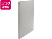 Forestway/フラットファイルライト A4タテ とじ厚15mm グレー 10冊