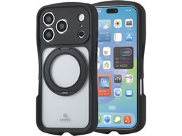 �G���R�� iPhone18 Pro Grippy �n�C�u���b�h�P�[�X �Ɍ� MAGKEEP �X�^���h �u���b�N PM-A26CGRSTKBK