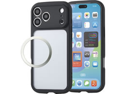 �G���R�� iPhone18 ProMax �^�t�X�������C�g �t���[���J���[�P�[�X �Ɍ� �u���b�N PM-A26DTSLFCKBK