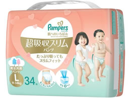 P&G パンパース 肌へのいちばん 超吸収スリムパンツ L 34枚