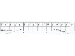 クツワ ハイライン 紙が切れる透明定規 15cm クリア XS01CL