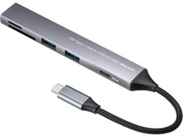 �T�����T�v���C USB 5Gbps 3�|�[�g�X�����n�u �J�[�h���[�_�[�t�� USB-5TCPC28GM