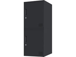 Netforce �L���[�{�C�h ���b�J�[ 2�l�p 1��2�i �V�����_�[�� ����450mm �X�`�[�� �u���b�N�~�u���b�N CUB3545S02-BKBK