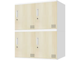 Netforce �L���[�{�C�h ���b�J�[ 4�l�p 2��2�i �V�����_�[�� ����450mm �X�`�[�� �z���C�g�~�i�`������ CUB3545S04-WHNA