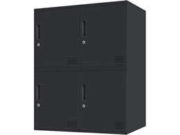 Netforce �L���[�{�C�h ���b�J�[ 4�l�p 2��2�i �V�����_�[�� ����450mm �X�`�[�� �u���b�N�~�u���b�N CUB3545S04-BKBK
