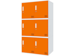 Netforce �L���[�{�C�h ���b�J�[ 6�l�p 2��3�i �V�����_�[�� ����450mm �X�`�[�� �z���C�g�~�I�����W CUB3545S06-WHOR
