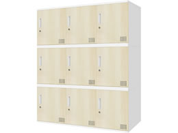 Netforce �L���[�{�C�h ���b�J�[ 9�l�p 3��3�i �V�����_�[�� ����450mm �X�`�[�� �z���C�g�~�i�`������ CUB3545S09-WHNA