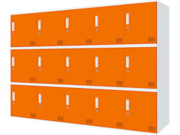 Netforce �L���[�{�C�h ���b�J�[ 15�l�p 5��3�i �V�����_�[�� ����450mm �X�`�[�� �z���C�g�~�I�����W CUB3545S15-WHOR