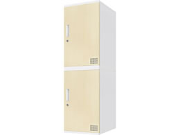 Netforce �L���[�{�C�h ���b�J�[ 2�l�p 1��2�i �V�����_�[�� ����600mm �X�`�[�� �z���C�g�~�i�`������ CUB3560S02-WHNA