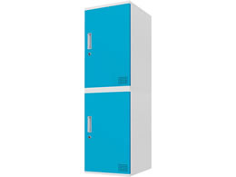 Netforce �L���[�{�C�h ���b�J�[ 2�l�p 1��2�i �V�����_�[�� ����600mm �X�`�[�� �z���C�g�~�u���[ CUB3560S02-WHBL