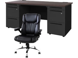 Netforce �f�X�N�`�F�A�Z�b�g �i�b�c ����3�i W1600 �V�_�[�N�u���E��+�u���C�Y�`�F�A �u���b�N LRD167BKS15BR33