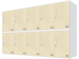 Netforce �L���[�{�C�h ���b�J�[ 10�l�p 5��2�i �V�����_�[�� ����600mm �X�`�[�� �z���C�g�~�i�`������ CUB3560S10-WHNA