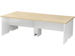 Netforce �A���j�[�� �t���[�A�h���X�f�X�N ��2400mm �ؐ� �z���C�g�r�~�i�`�������V��