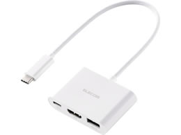 �G���R�� USB-C �n�u �h�b�L���O�X�e�[�V���� 3in1 HDMI 4K 60Hz PD �ő�100W���� USB-A USB3.2 �R���p�N�g �z���C�g DST-030BPWH