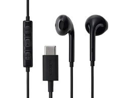 �G���R�� USB Type-C �C���z�� �L�� �C���i�[�C���[�^ �}�C�N�t�� �ʘb�\ DAC���� ������ ���ʒ��� 1.2m �u���b�N EHP-DF18IMBK