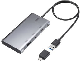 �T�����T�v���C USB �f���ϊ��A�_�v�^ HDMI+USB C�~2 3��ʏo�� USB-CVU3HD9