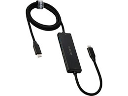 �G���R�� USB Type-C �n�u �[�d�P�[�u����̌^ 4�|�[�g USB-C�~2 USB-A�~2 �����f�[�^�]�� U3HC-C040PBK
