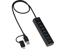 �G���R�� USB�n�u 7�|�[�g USB-A�~7 AC�A�_�v�^�[�t�� U3HC-T070SBK
