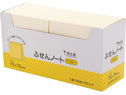 �n�s�� �Đ����ӂ���m�[�g 75�~75mm �C�G���[ 10�� P7575YE