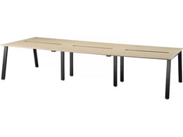 �G�����T ���[�N�e�[�u�� �΂ߋr ���ʃ^�C�v W3600�~D1200�~H720mm �V�z���C�g �r�u���b�N LFR-3612-WB