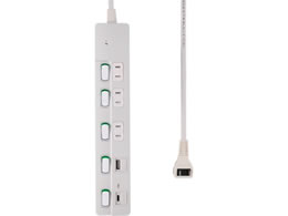 �����d�� ELPA PD�Ή� �X�C�b�`�tUSB�^�b�v 1m �� WLK-3221SUC(W)