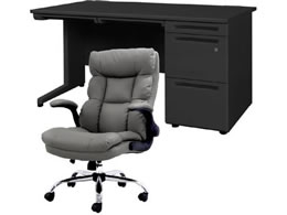 Netforce �f�X�N�`�F�A�Z�b�g �Б�3�i W1400 �����f�X�N+�`�F�A ���~�O���[ LKD147BKDYBKGY3