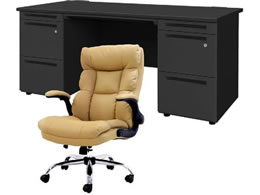 Netforce �f�X�N�`�F�A�Z�b�g ����3�i W1600 �����f�X�N+�`�F�A ���~�L������ LRD167BKDBKCA33