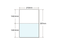 ●色：白／青●サイズ：Ａ４(縦２９７×横２１０ｍｍ)●入数：１００枚●用紙厚さ０．０８ｍｍ●坪量６４ｇ／m2●仕様：カラー２面穴無、ミシン目１本●いつもの帳票がカラフルでさらに使いやすくなりました。