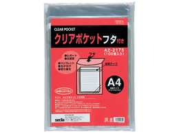 �Z�L�Z�C �N���A�|�P�b�g �t�^�t�� A4 100�� AZ-2175