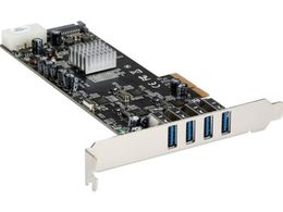StarTech USB݃J[h PCIe 2.0 - 4x USB-A 5Gbps SATAELP4d PEXUSB3S44V