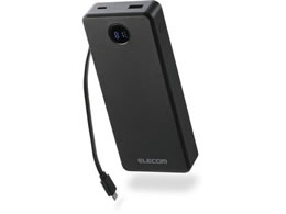 �G���R�� ���o�C���o�b�e���[20000mAh�c�ʕ\�� �� DE-C77-20000BK