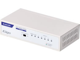 �G���R�� LAN�n�u 5�|�[�g Giga�Ή� ���^�� �z���C�g EHC-BG01-5MW
