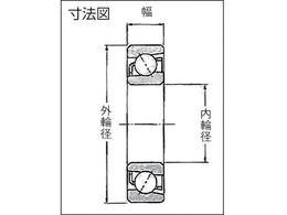 NTN B中形ボールベアリング(接触角40度)内径85mm外径150mm幅28mm 7217B