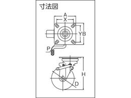 TRUSCO 耐熱性フェノールキャスター 自在ダブルストッパー付 Φ100