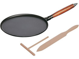 STAUB �X�g�E�u �ؕ� �N���[�v�p�� 28cm �u���b�N 40509-525