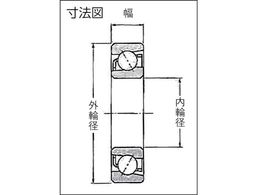 NTN アンギュラ玉軸受(接触角40度フラッシュグラウンド)内径140mm外径 