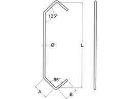 IWATA スタンダードフック 角2 (1500本入) 150X2.0PDVX2 | Forestway