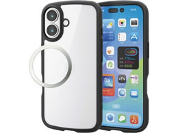 �G���R�� iPhone17 �ϏՌ��P�[�X �K���X �u���b�N PM-A25ATSLFCGBK