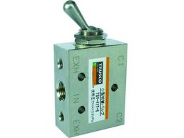 TRUSCO 4�������^�ؑփo���u 5�|�[�g 1�^8 �g�O�����o�[�^�C�v TSV-41T-6