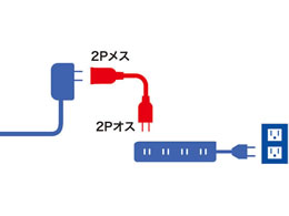 サンワサプライ 電源延長コード 2P・0.1m TAP-EX21001 | Forestway