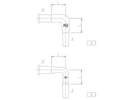 �����쏊 �A���ǋȊ�(90��) 2508-1L