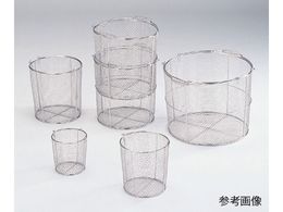 アズワン ステンレス丸型洗浄カゴ(テーパ付き)φ300(φ270)×300mm 大
