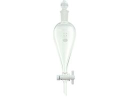 〔柴田科学〕分液ロート スキーブ形 PTFEコック付 200mL 014260-200