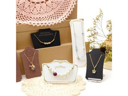 オリジナルワークス ネックレス専用台紙 ブラウン ワイド 台紙 16枚 5冊 Forestway 通販フォレストウェイ