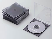 エレコム/CD DVDスリムプラケース クリアブラック 10枚/CCD-JSCS10CBK
