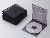 エレコム/CD DVDスリムプラケース 2枚収納 10枚 クリアブラック