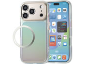 エレコム/iPhone18 Pro ハイブリッドケース オーロラカラー 極限 クリア/PM-A26CHVCAKCR