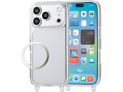 エレコム/iPhone18 Pro ハイブリッドケース ストラップホール付 極限 クリア/PM-A26CHVCSHKCR