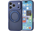 エレコム/iPhone18 Pro ハイブリッドケース 極限 MAGKEEP スタンド マット ネイビー/PM-A26CMGSTKCNV